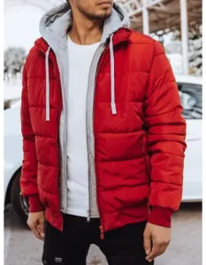 Pánska zimná prešívaná bunda KETA červená