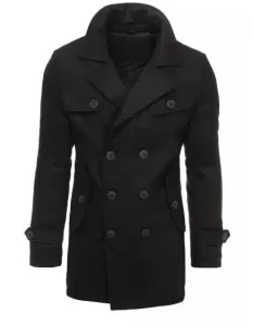Pánsky dvojradový zimný kabát CITYS čierna