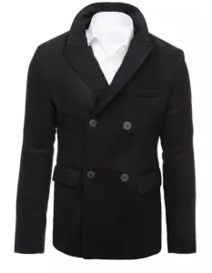 Pánsky dvojradový zimný kabát POLO čierna