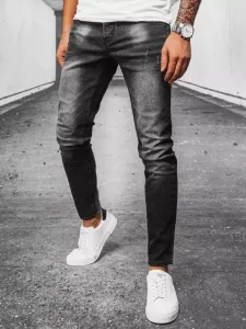 Čierne pánske štýlové džínsy #5584159