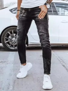Moderné čierne pánske džínsy #1984035