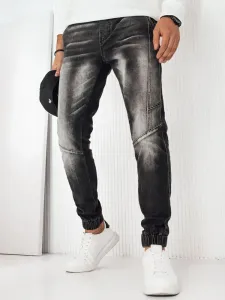 Pánske čierne džínsové joggery Dstreet UX4253 #9585057