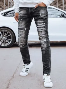 Pánske čierne džínsové nohavice Dstreet UX4245 #9585259
