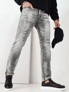 Pánske šedé džínsové nohavice Dstreet UX4133 #9585067