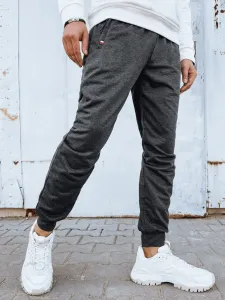 Pánske teplákové nohavice Tmavosivá farba DSTREET UX4120 #9585084
