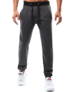 Pánske tmavo-sivé teplákové nohavice (ux2215) #1961560