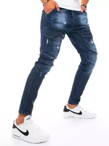 Tmavo-modré štýlové džínsy