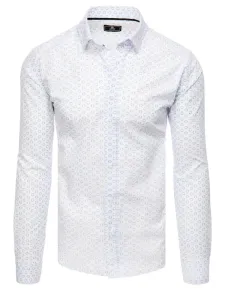 Biela elegantná košeľa so vzorom
