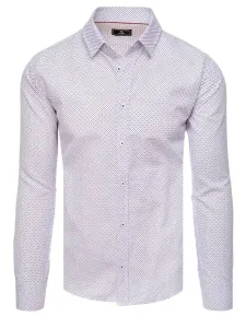 Biela štýlová košeľa so vzorom #5959480
