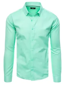 Pánska svetlo-zelená košeľa bez vzoru #5959438