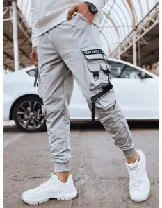 Pánske bojové nohavice sivé