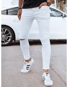Pánske džínsové nohavice biele #9491174