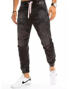 Pánske džínsové nohavice čierne #1828465