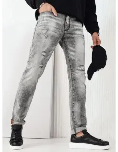 Pánske džínsové nohavice šedé #9297898