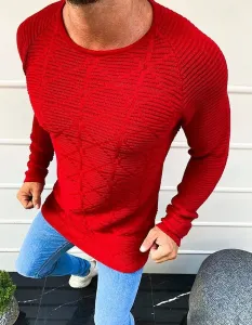 Červený pánsky sveter WX1599 #1963184