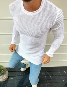 Pánsky sveter v bielom prevedení