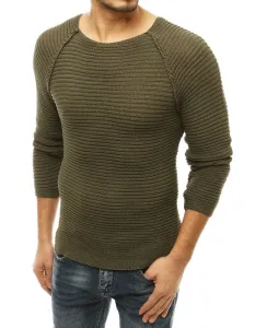 Štýlový pánsky khaki sveter