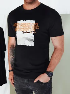 Atraktívne čierne tričko s originálnou potlačou