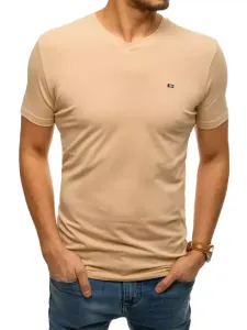 Béžové jednoduché tričko