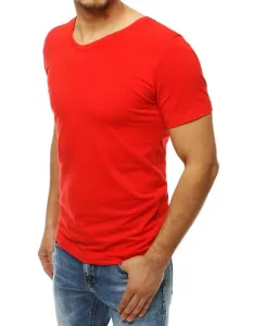 Červené pánske tričko s výstrihom RX4116 #1962190