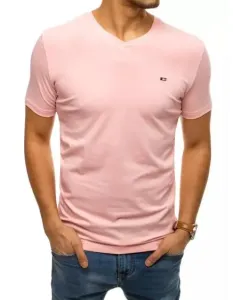 Pánske tričko bez potlače ružové BASIC