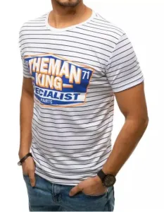 Pánske tričko king s pruhmi bielej rx4395