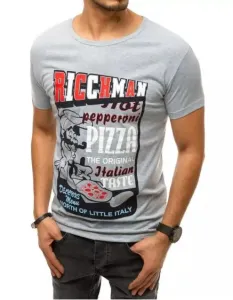 Pánske tričko PIZZA sivé rx4373