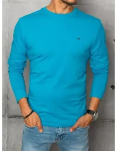 Pánske tričko s dlhým rukávom modrej