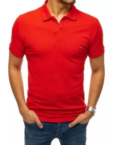 Pánske tričko s golierom červené