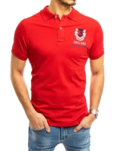 Pánske tričko s golierom červené NUMMER