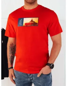 Pánske tričko s potlačou oranžová #9380186