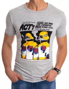 Pánske tričko s potlačou šedej ACT