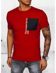 Pánske tričko s potlačou STUFF červené