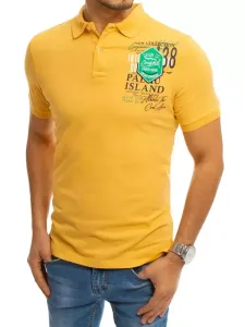 Pekné žlté POLO tričko s potlačou