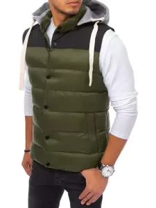 Zelená moderná vesta pre pánov #8007271