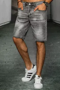 Men's Denim Shorts Light Grey Dstreet