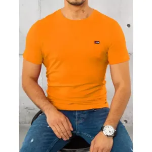 Pánske oranžové tričko s krátkym rukávom #7442086