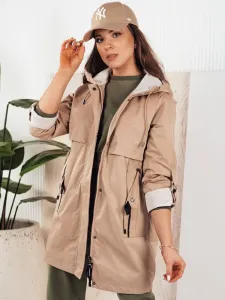 MEROY Women's Parka Jacket Beige Dstreet