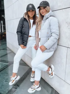 Women's double-sided down jacket VICTORIA SNUG gray Dstreet