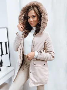 Women's parka jacket SNOWFALL beige Dstreet