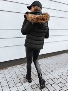 Women's quilted winter jacket VERSES black Dstreet