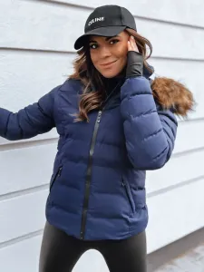 Women's quilted winter jacket VERSES, navy blue, Dstreet #8618854