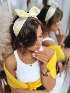 ANDOYA women's headband yellow Dstreet