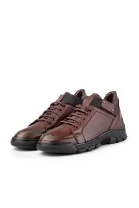 Ducavelli Flex Genuine Leather Laced Elastic Rubber Sole Men's Boots