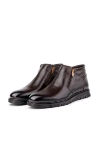 Ducavelli Moyna Men's Boots From Genuine Leather With Rubber Sole, Shearling Boots, Sheepskin Shearling Boots