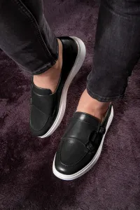 Ducavelli Strap Genuine Leather Men's Casual Shoes, Loafer Shoes, Casual Shoes, Lightweight Shoes