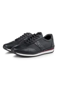Ducavelli Stripe Genuine Leather Men's Casual Shoes, Casual Shoes, 100% Leather Shoes, All Seasons Shoes