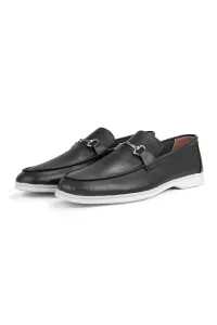 Ducavelli Voyant Genuine Leather Men's Casual Shoes Loafers Black