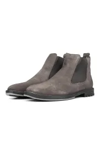 Ducavelli York Genuine Leather and Suede Anti-Slip Sole Chelsea Casual Boots