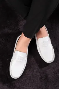 Ducavelli Zwang Genuine Leather Men's Casual Shoes, Loafers, Lightweight Shoes, Genuine Leather Loafers